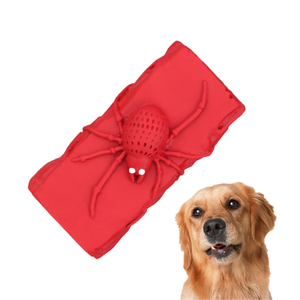 2022 New Product Natural Rubber Durable Relief Separation Anxiety Dog With Spider Feeder Dog Toy