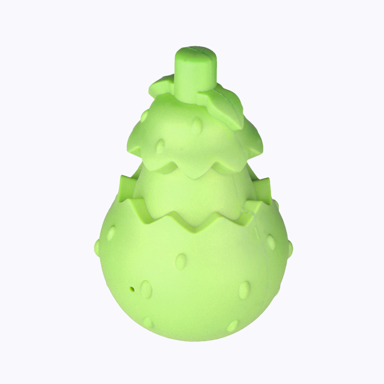 Healthy Dog Treat Dispenser Made of 100% Natural Rubber Pear Shaped Durable Chew Dog Toys