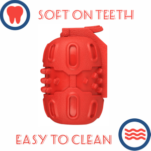 Premium Dog Toys Grenade Shape Design Made of 100% Natural Rubber for Dog Teeth Cleaning Chew Toys