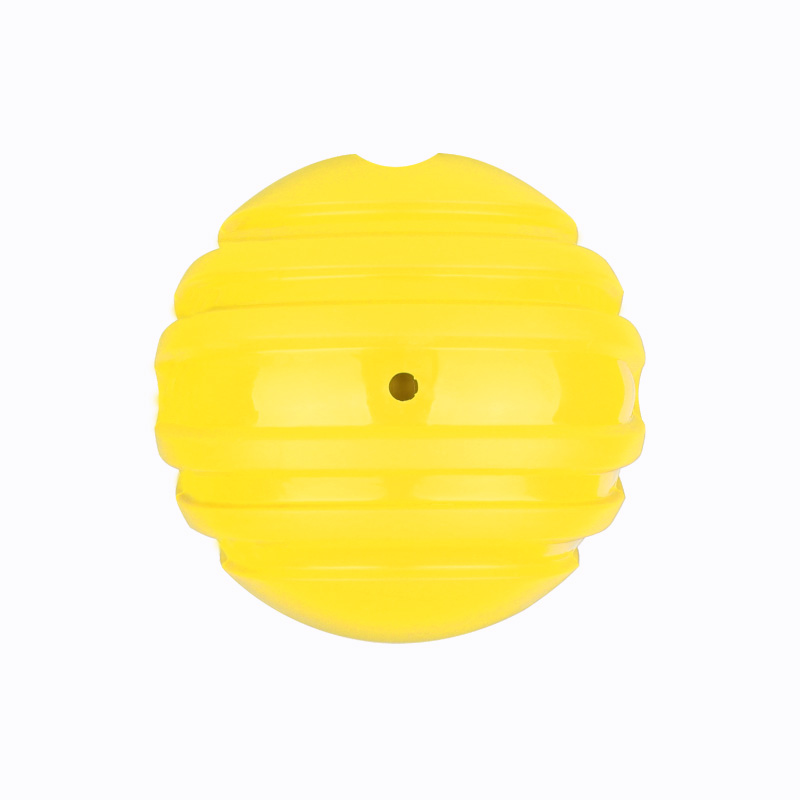 Yellow Leaky Feeding Balls Are Fun To Attract Puppies, Made of Natural Non-toxic Rubber, Suitable for Small, Medium And Large Dogs, Chewing Leaky Dog Toys.