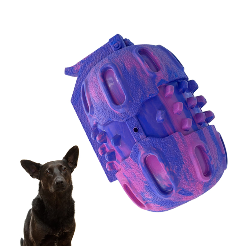 Novel Mixed Color Grenade Shape Rubber Pet Toy Molar Anti-Separation Anxiety Puzzle Feeder Super Chew Dog Toys