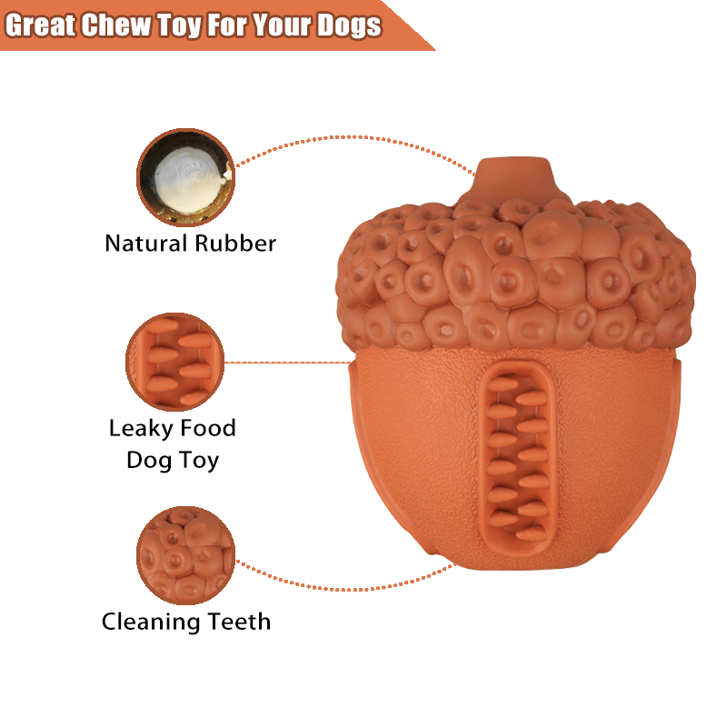 The new toy that leaks food is suitable for medium and large dogs to clean the teeth and grind the teeth. Made of natural rubber, non-toxic