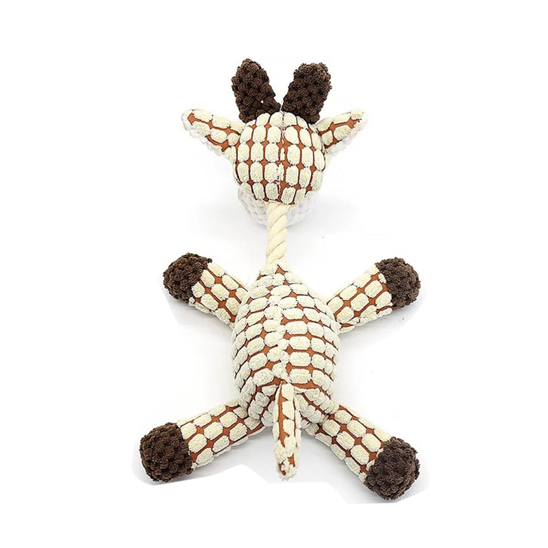 New Arrival Cute Animal Design Washable Donkey Squeaky Plush Dog Toy Teeth Cleaning Soft Chew Pet Toy