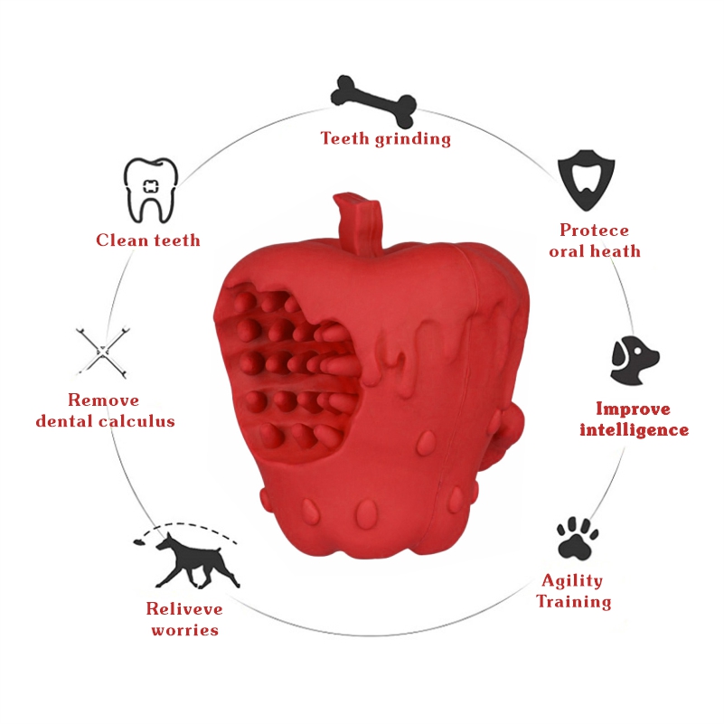 Molar Teething Dog Chew Toy Uses 100% Natural Rubber To Make A Chewy Christmas Toy Rubber Squeaky Chew Dog Toy