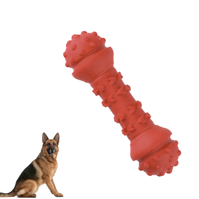 Outdoor Dog Chew Toy Dumbbells Are Designed with 100% Natural Rubber To Make Fun Natural Dog Chew Toys