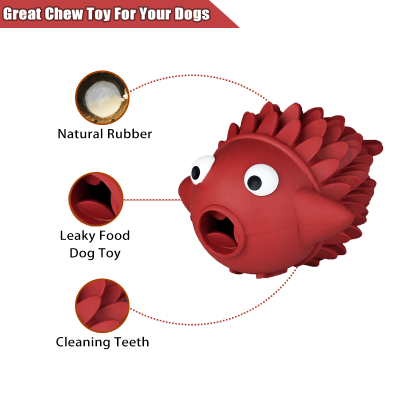 The New Small Fish Animal Series Is Made of Natural Rubber, A Non-toxic Leak-feeding Toy Suitable for Medium And Large Dogs To Chew