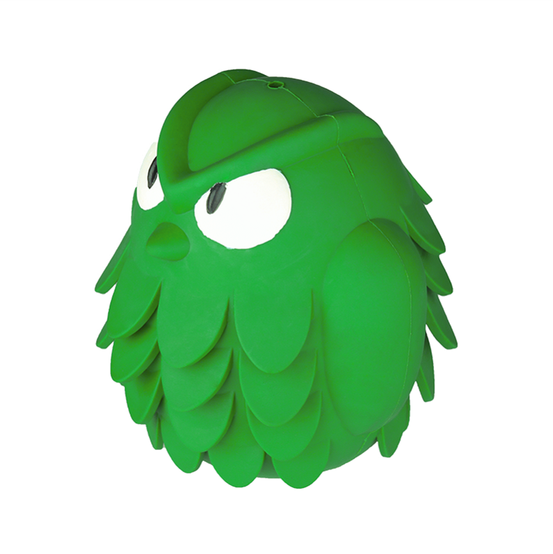Durable Dog Toy Made of 100% Natural Rubber Jungle Collection Owl Design Durable Dog Treat Toy