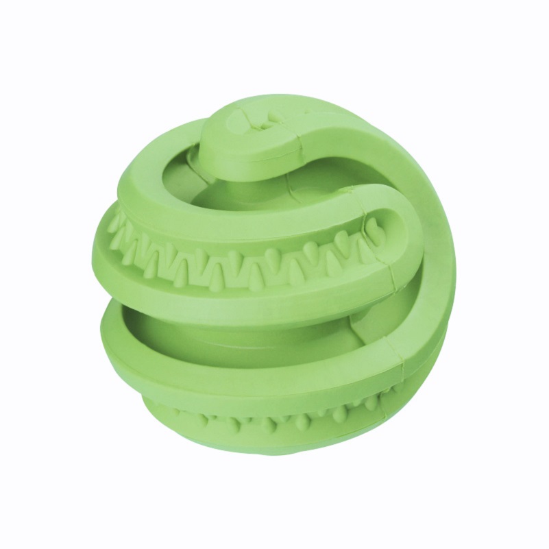 Rolling Screw Ball Natural Dog Chew Feeder Tooth Cleaning Snack Dispenser Solid Durable Dog Toys