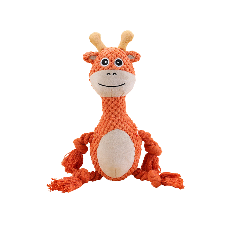 Made of Soft Fabric, Suitable for Small, Medium And Large Dogs Squeak Plush Elephant Dog Toy