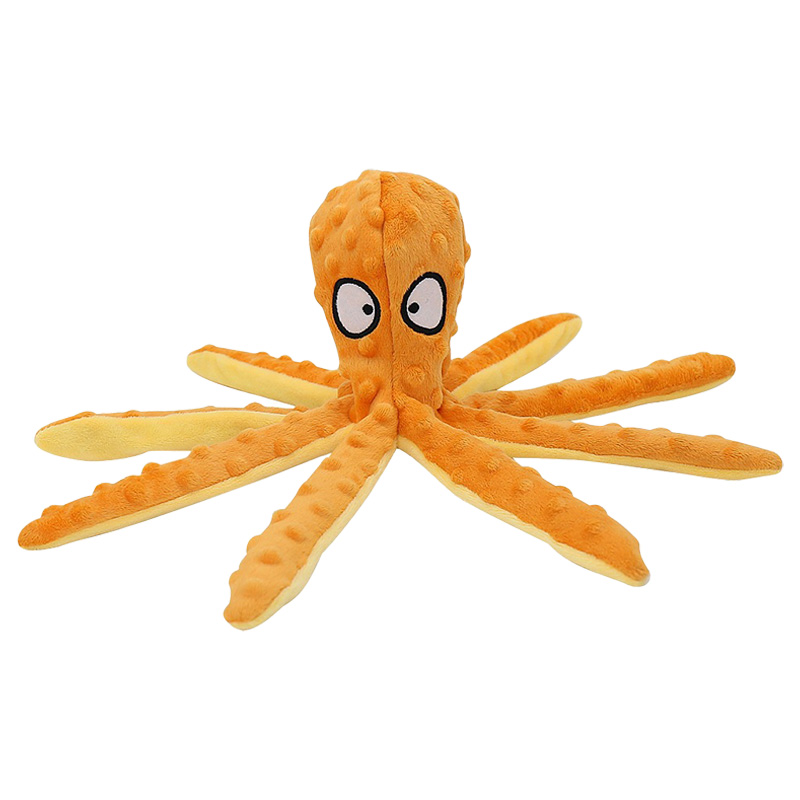 Octopus Shape Animal Cute Design Relieve Anxiety Biting Resistant Plush Squeaky Dog Toy