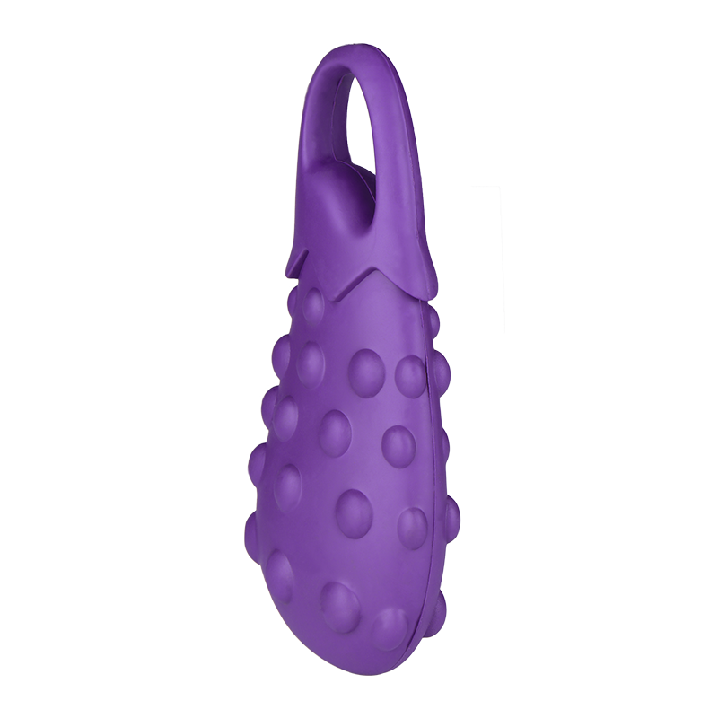 Dishwasher Safe Dog Toys Made of 100% Natural Rubber Chewy Eggplant Shape Dog Chew Toys Safe