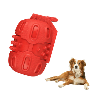 Grenade Design Made of 100% Natural Rubber Very Tough Dog Chew Toy Dog Hide A Treat Toys