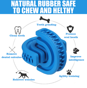 Rolling Screw Ball Natural Dog Chew Feeder Tooth Cleaning Snack Dispenser Suitable for A Variety of Pets, Natural Rubber Non-toxic