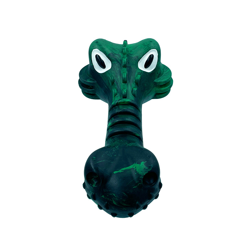 2022 New Mixed Color Crocodile Design 100% Natural Rubber Safe And Durable Toys for Dogs That Chew Squeaky Dog Toy