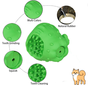 Apple Rubber Chewable Dog Bites Toys Natural Rubber Squeaky Dog Toys