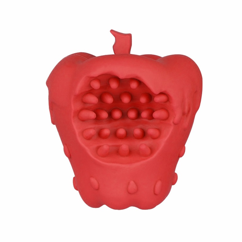 Great Dog Toys Made of 100% Natural Rubber Chewy Apple Shape Amazon Dog Toys for Aggressive Chewers
