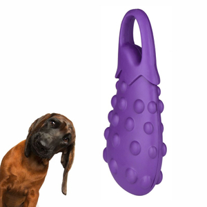 2022 New Arrival Natural Rubber Made Eggplant Design Durable Indestructible Relief Separation Anxiety Calming Dog Toys