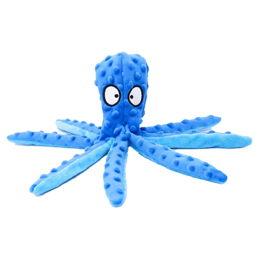 2022 New Arrival Anxiety Relief Octopus Design Squeak Plush Toys Calming Dog Toys