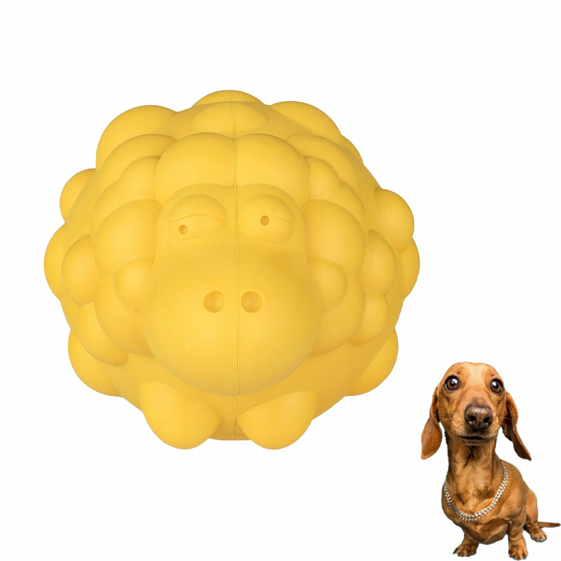Wholesaler Nontoxic Toys Made of 100% Natural Rubber Chewy Squeaky Rubber Sheep Dog Toys