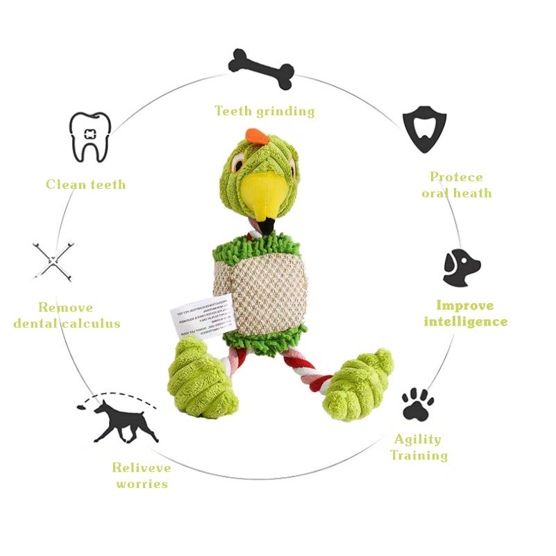 Pet Plush Chewing Toys Are Made of High Quality Soft Fabric That Won't Scratch Your Dog's Mouth Plush Squeaky Chew Dog Toys
