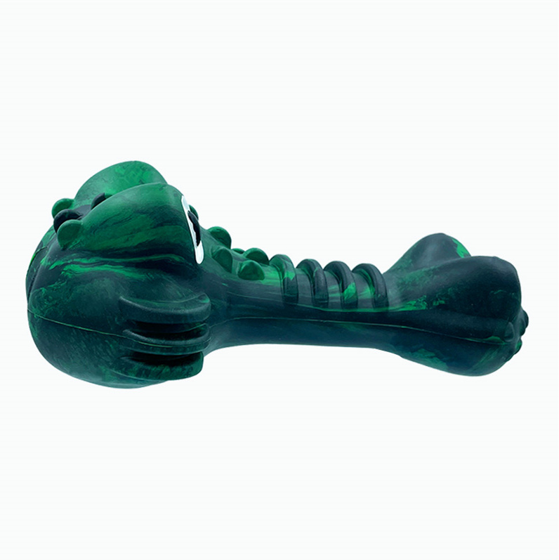 Made of natural rubber suitable for small, medium and large dogs squeak indestructible dog toy crocodile