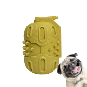 Novelty Grenade Designed Pet Toys Clean Teeth Dog Treats Dispenser Chew Toys for Aggressive Dogs