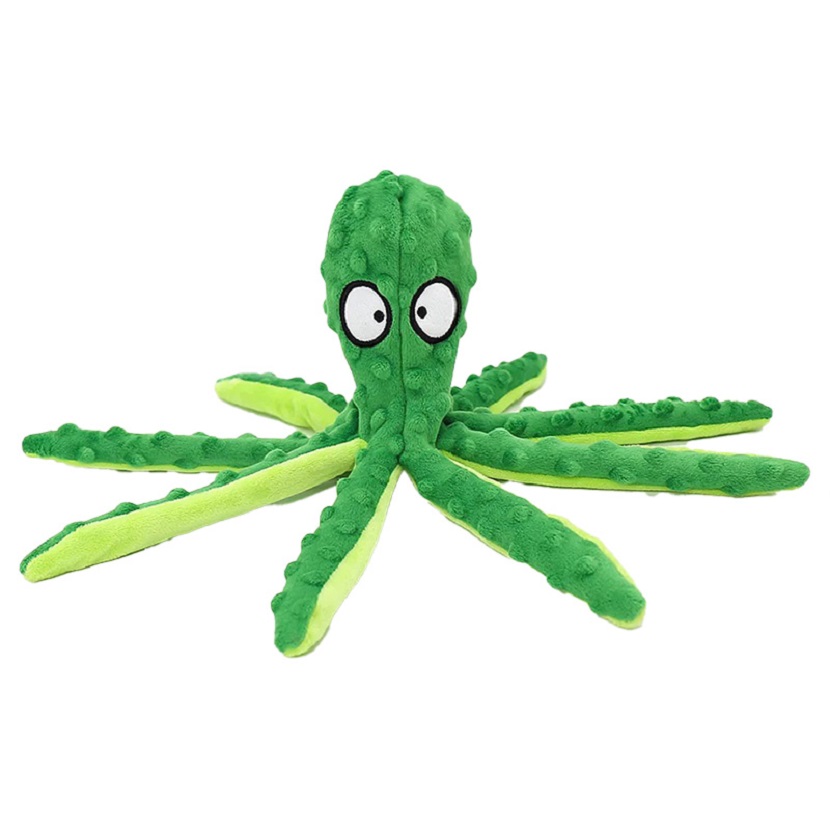 2022 New Arrival Anxiety Relief Octopus Design Squeak Plush Toys Calming Dog Toys