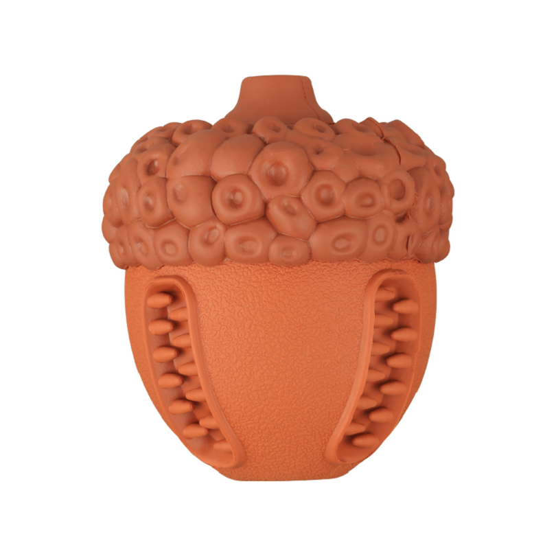 Hot Selling Wholesale Acorn Shape Cute Design Natural Rubber Durable Squeaky Toys for Dogs That Chew