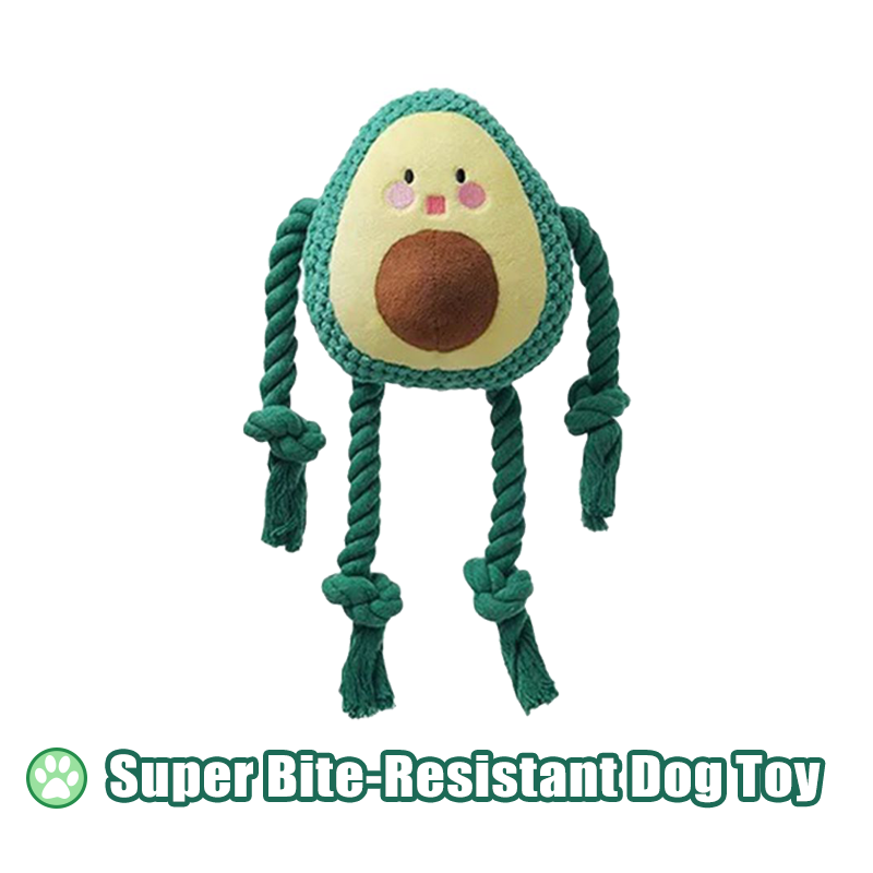 Fruit Series Plush Squeaky Dog Toy Teeth Cleaning Molar Chewy Plush Dog Toy High Quality