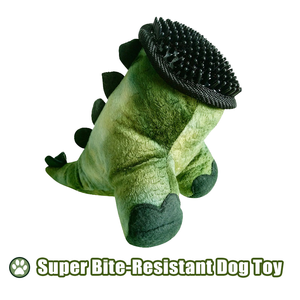 Animal Design Funny Dinosaur Plush Squeaky Dog Toy Teeth Cleaning Molar Chewy Plush Toy Wholesale