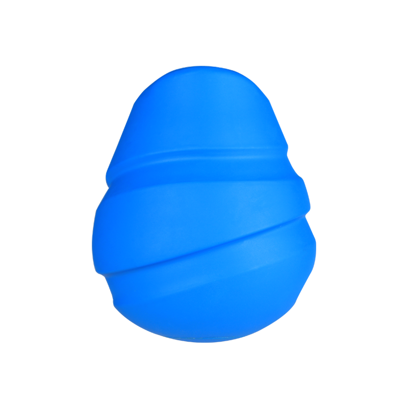 Professional Manufacturer Two in One Kong Style Dog Toys Chewing And Squeaky Ball Uncertain in Different Direction Blue Pet Toys