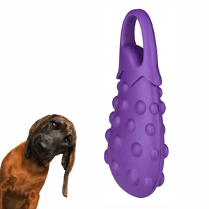 Natural rubber fruit designed dog interactive toy eggplant dog chewing toys